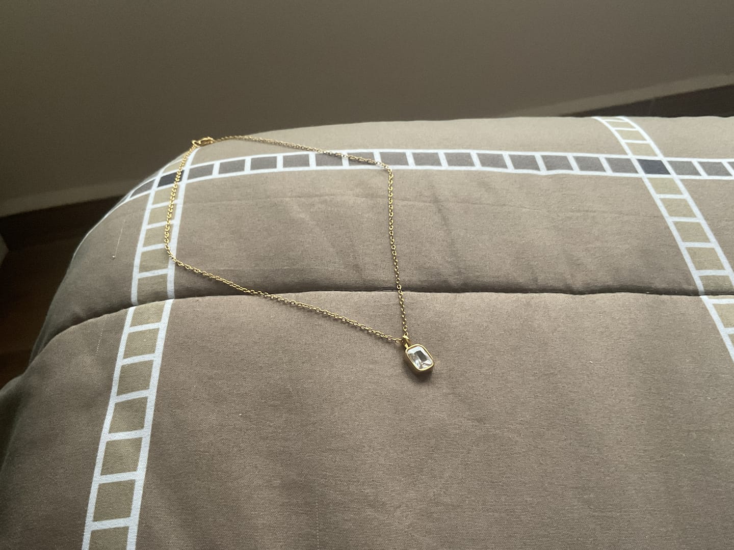 Customer photo review of Collar Con Dije Zirconia Rectangular