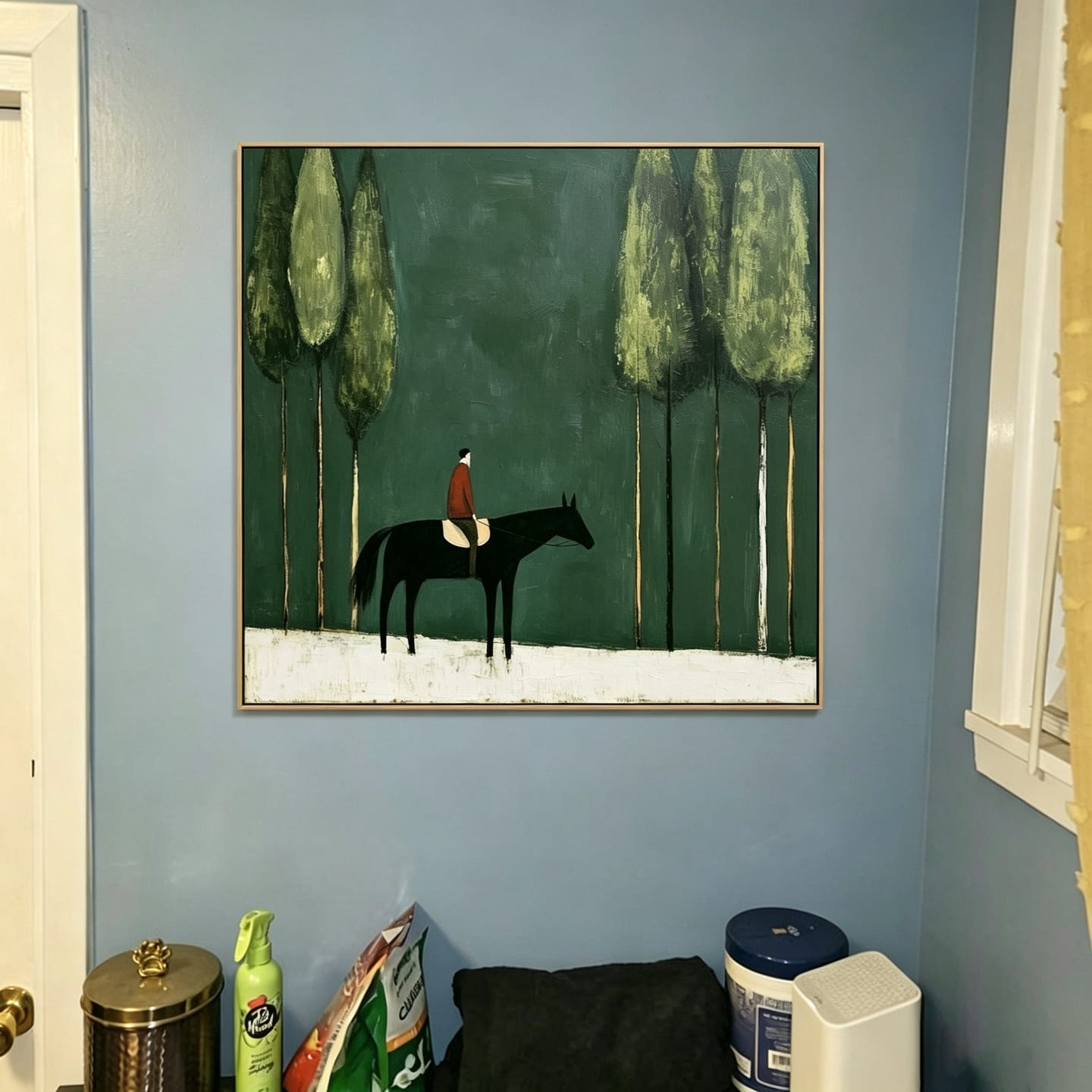 Customer photo review of Evergreen Passage-Black Horse Painting