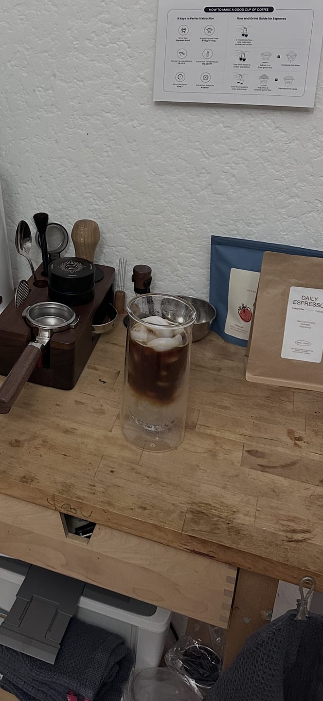 Customer photo review of FLUR Iced Coffee Glasses