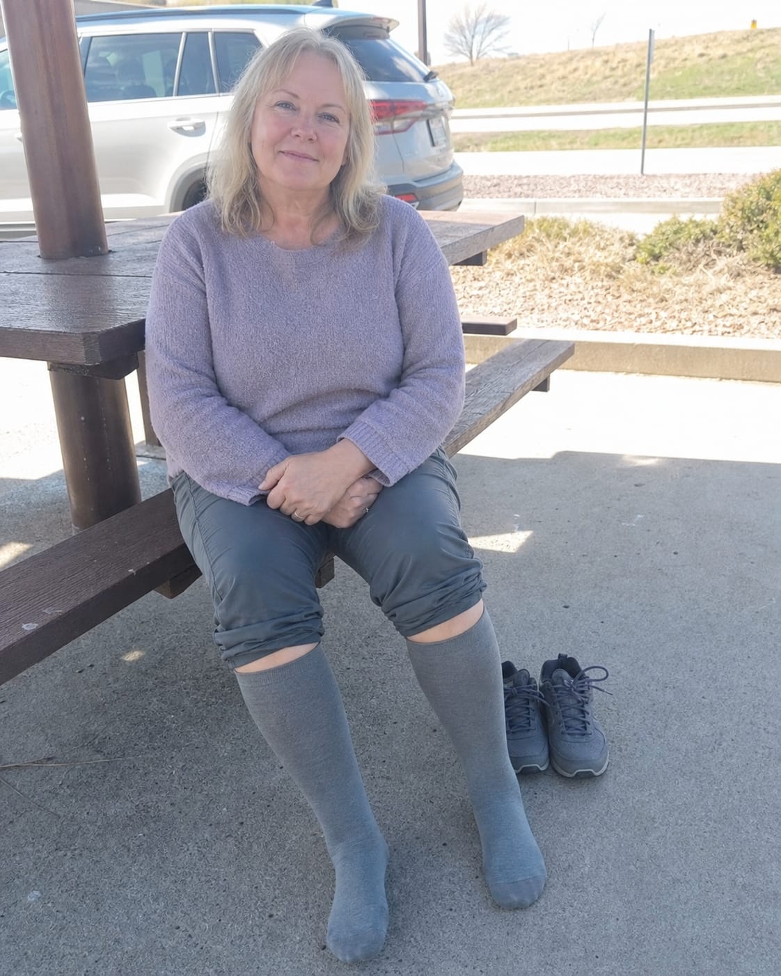 Customer photo review of Original Wide Compression Socks