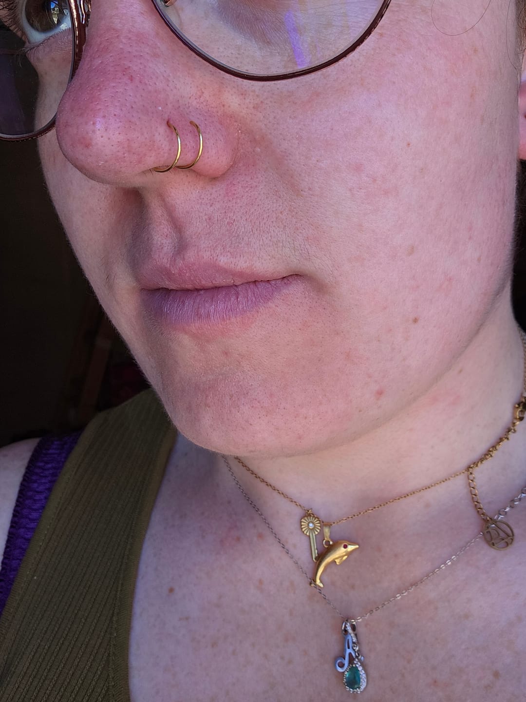 Customer photo review of Le double piercing