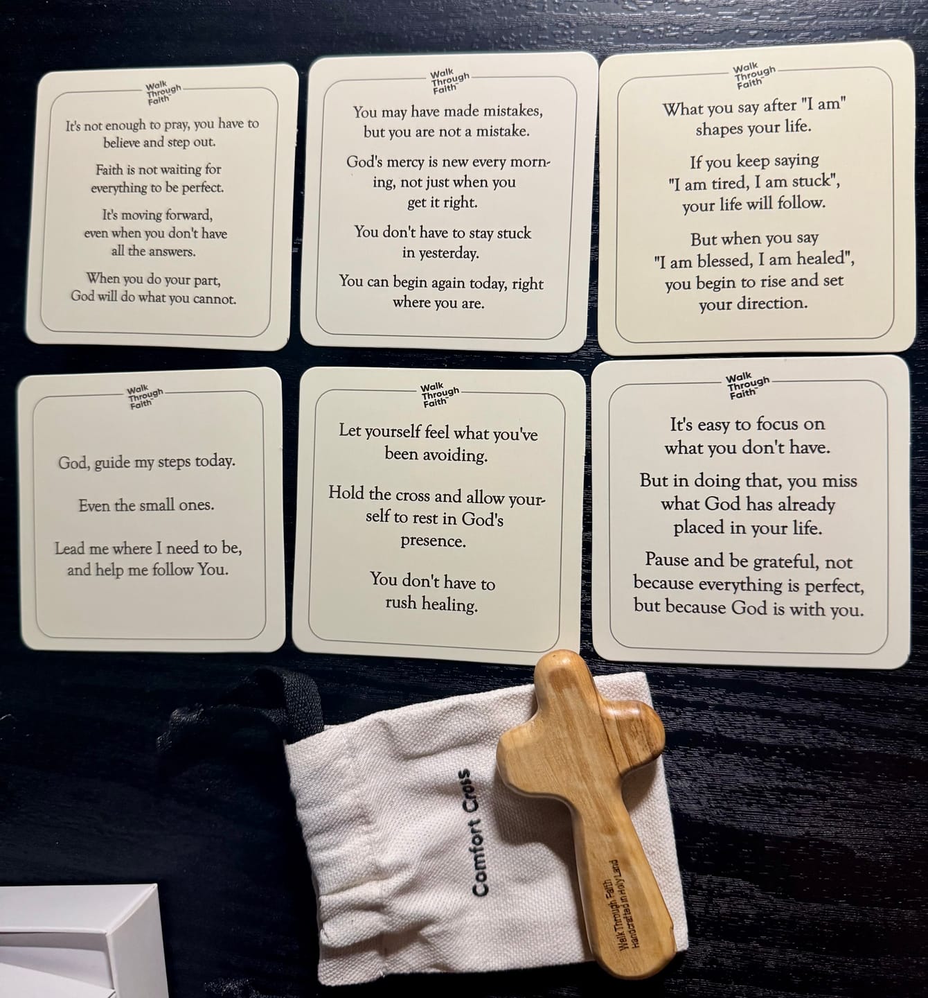 Customer photo review of COMFORT CROSS MADE IN HOLY LAND + FREE PRAYER CARDS (Limited Time Only)