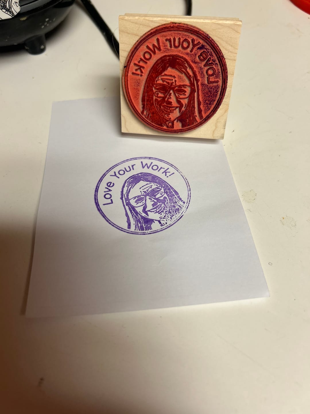 Customer photo review of Face Stamp﹘ Wood Stamp﹘US
