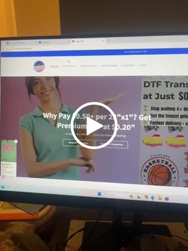 Customer video review of DTF Transfers By Size