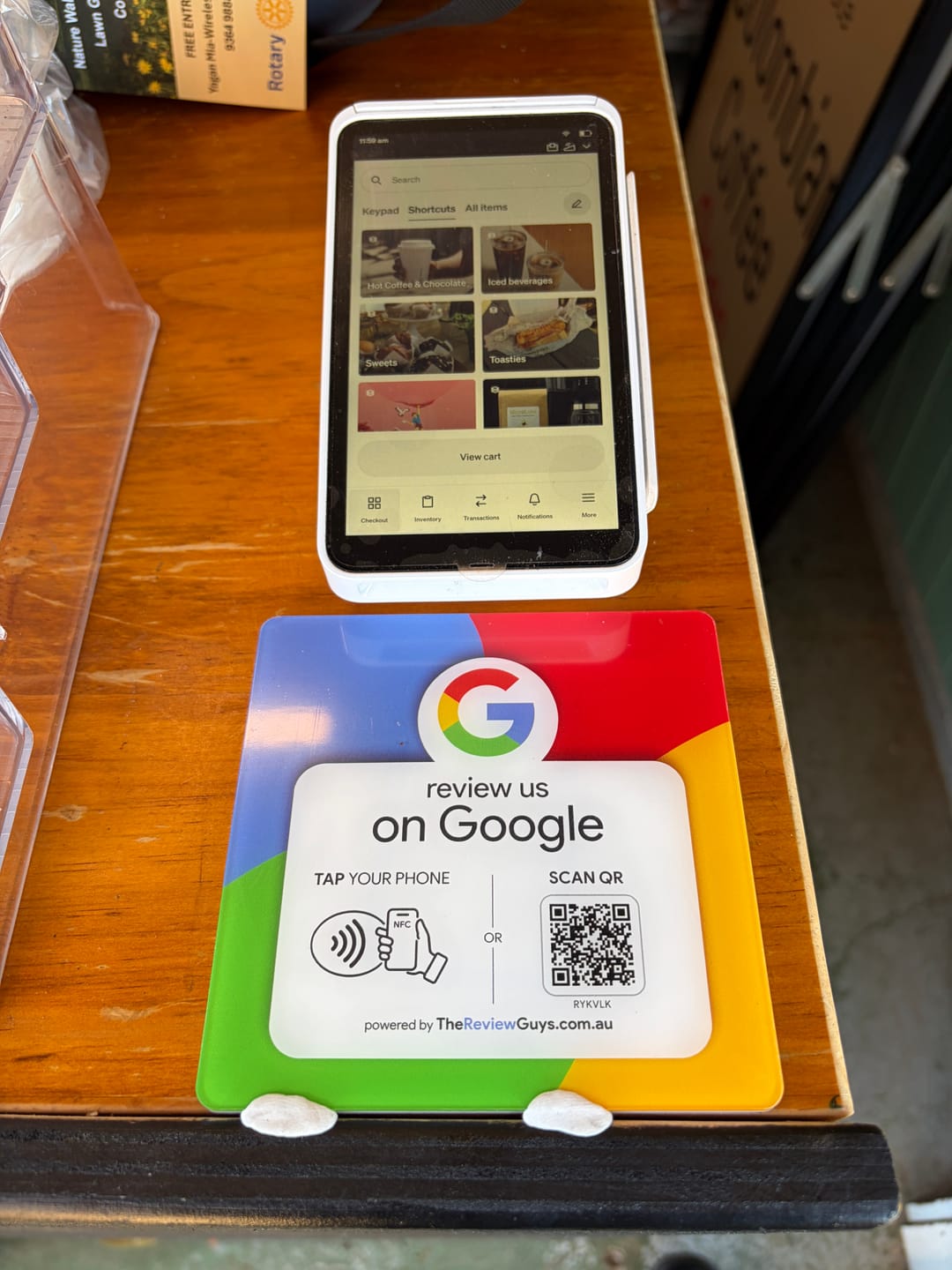 Customer photo review of Google Review NFC Plate +  QR Code