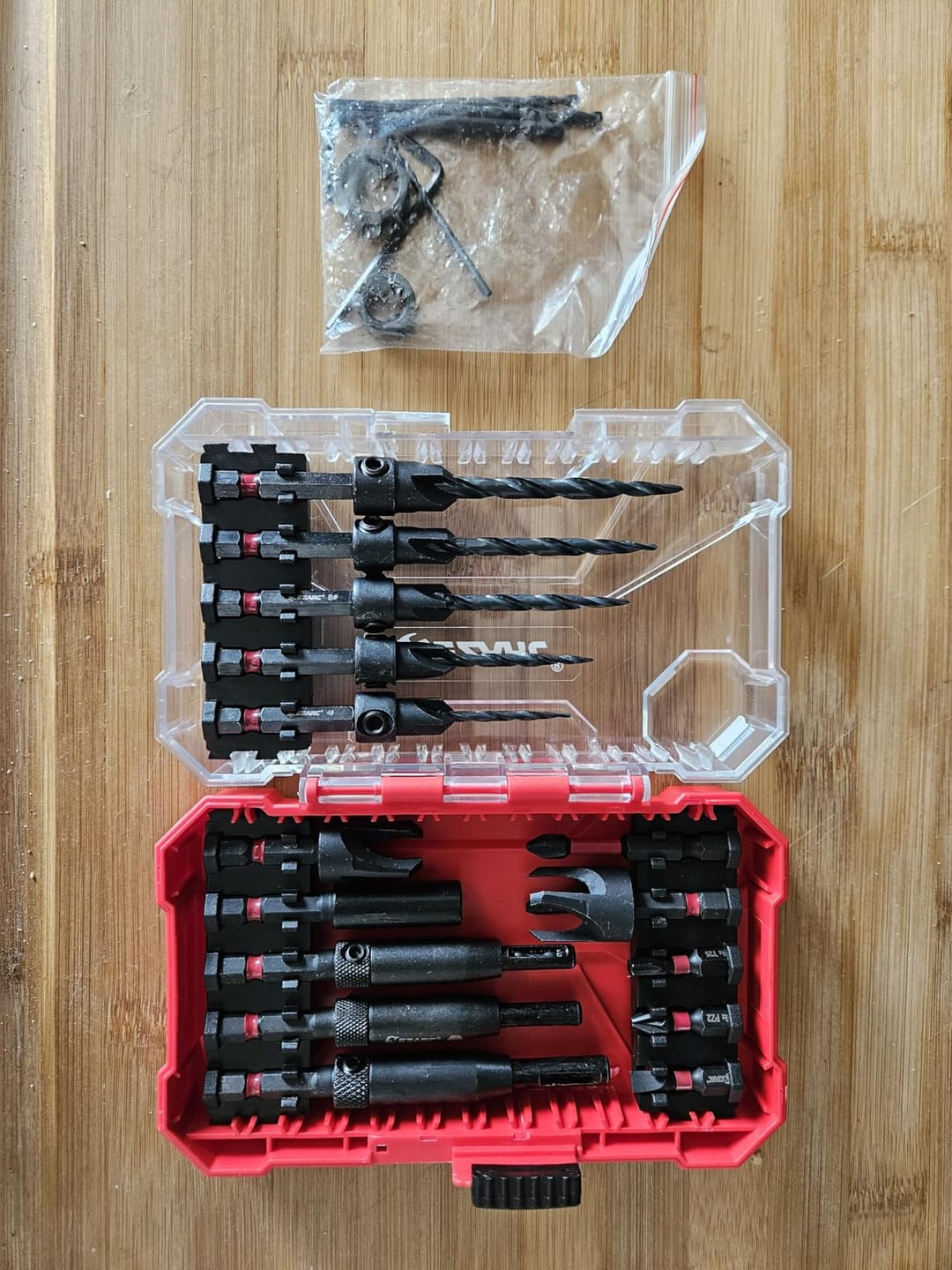 Customer photo review of EZARC 22PCS Countersink Drill Bit & Wood Plug Cutter Set (1/4" Hex Shank)