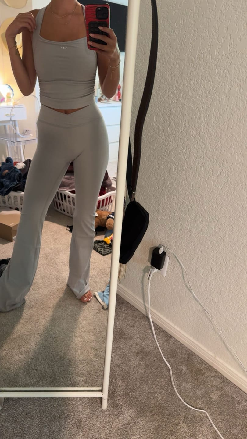 Customer photo review of The Sculpt Tank Heather Grey