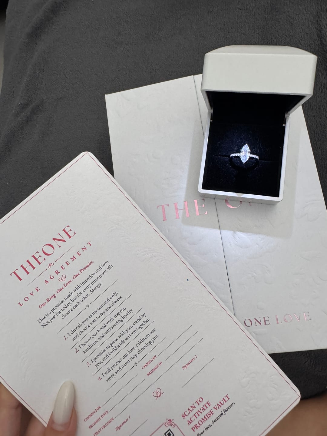 Customer photo review of Marquise Promise Silver
