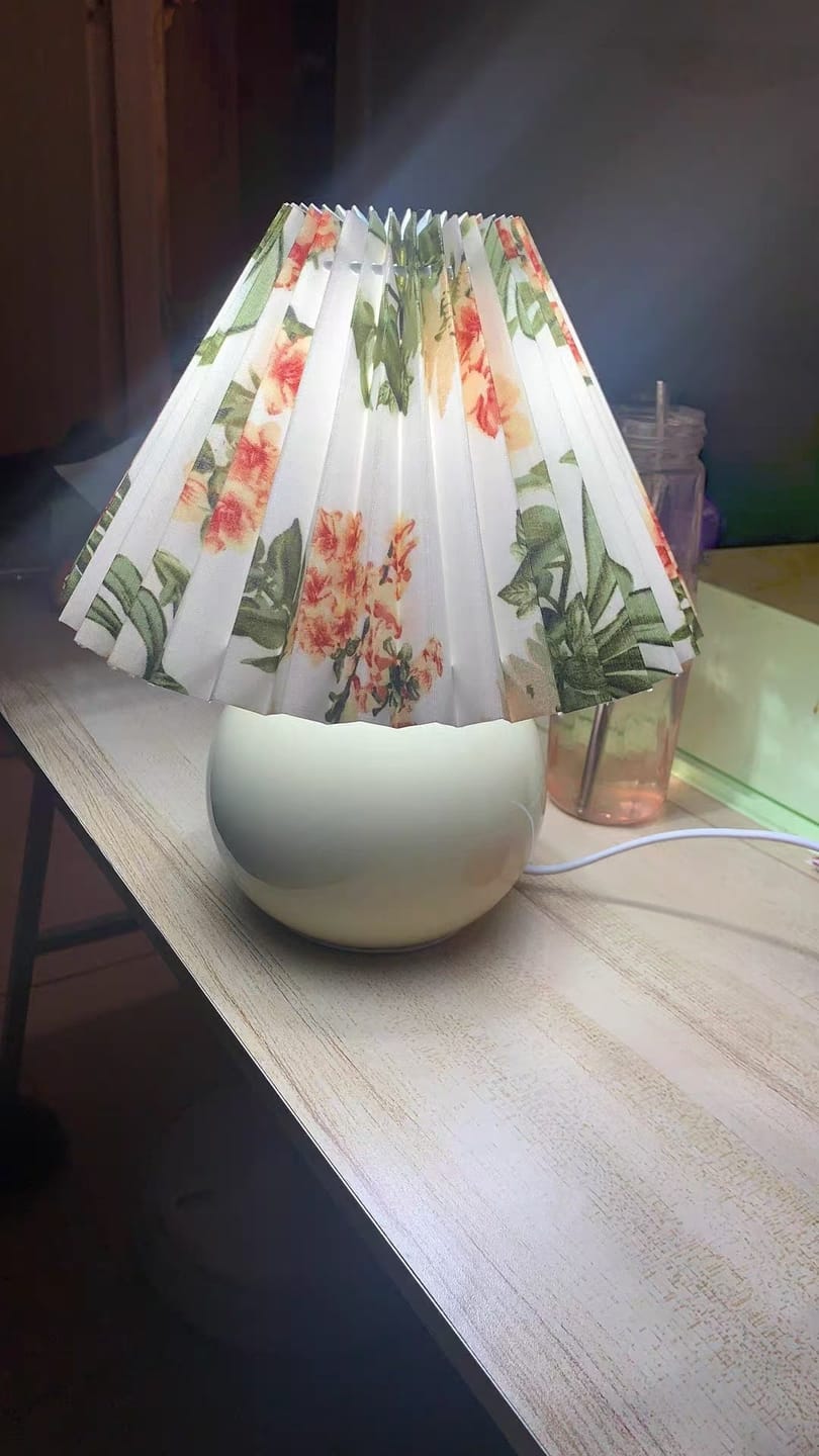Customer photo review of Nordic Ceramic Pleated Table Lamp
