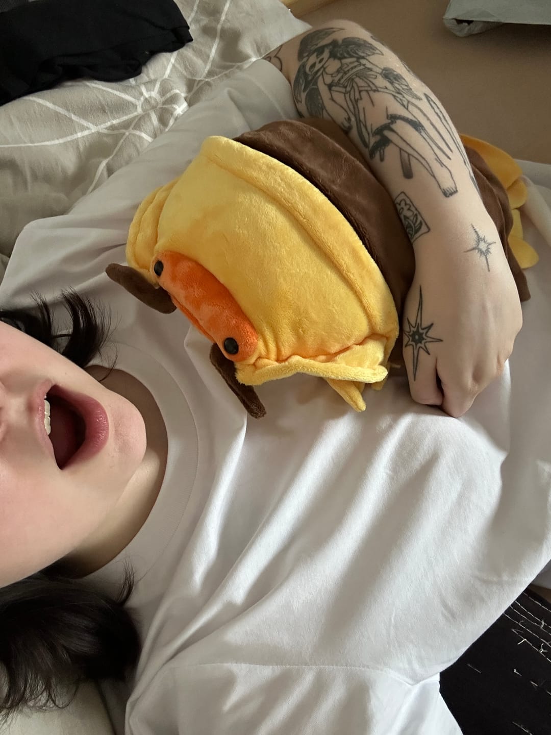 Customer photo review of Rubber Ducky Isopod Soft Stuffed Plush Toy