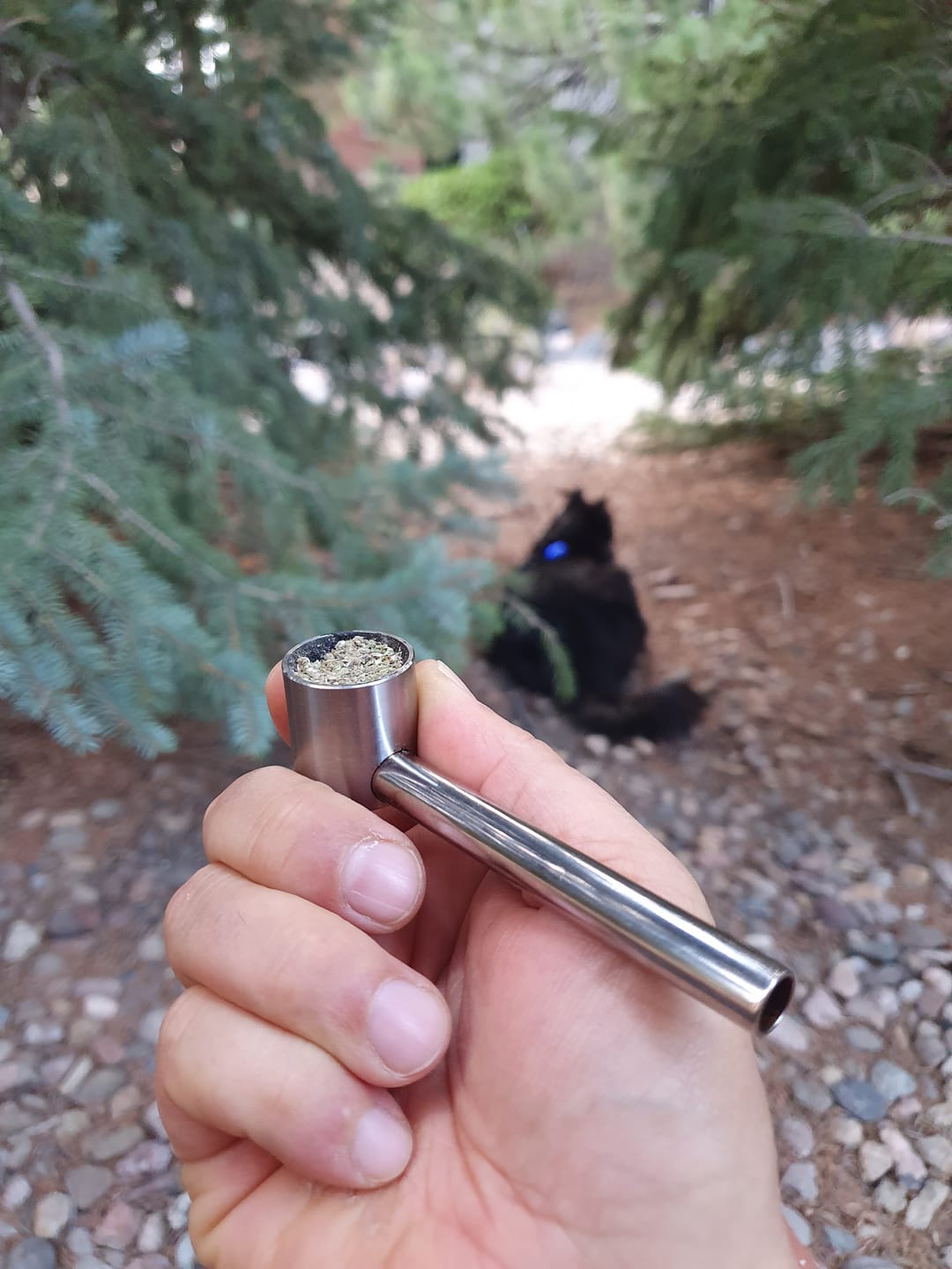 Customer photo review of Smokey Pipe – Titanium Pipe