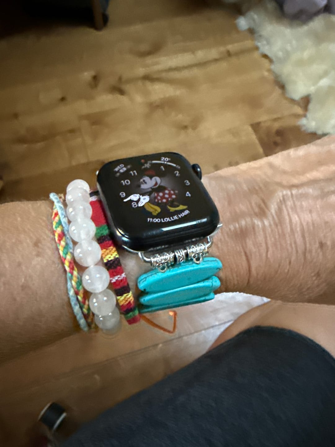 Customer photo review of Natural Turquoise Smartwatch Band
