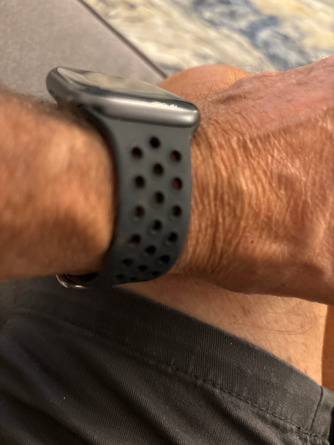 Customer photo review of Silicone Sport Buckle Band - For Apple Watch - Blackout