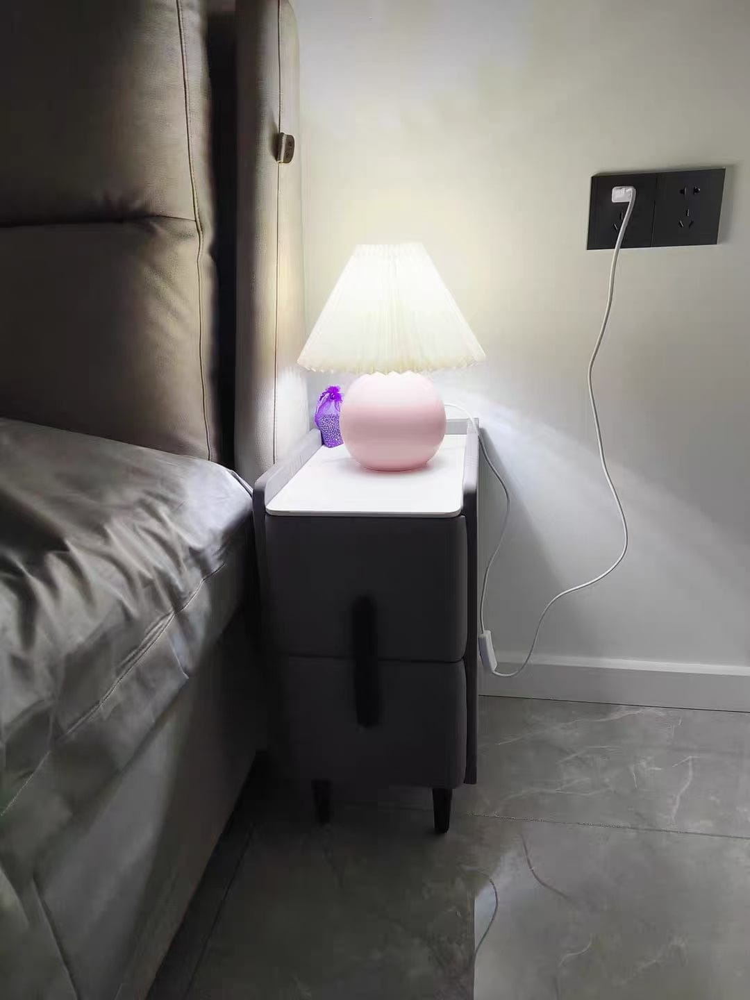 Customer photo review of Nordic Ceramic Pleated Table Lamp