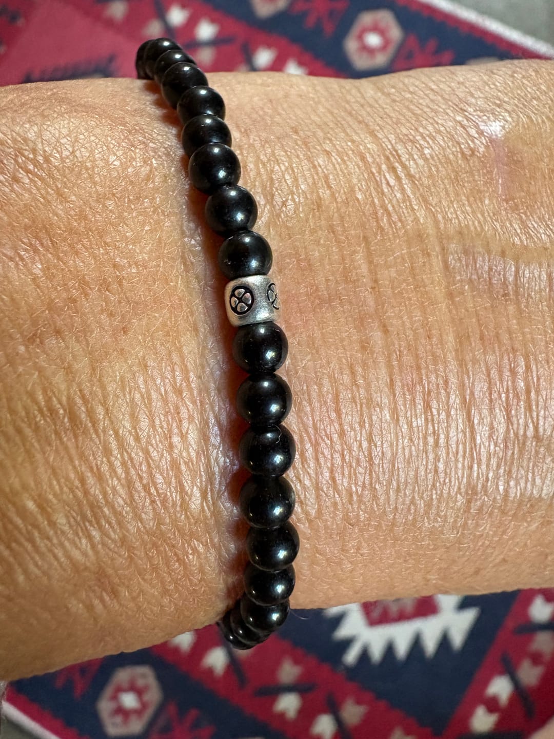 Customer photo review of Obsidian Armband - Perlen