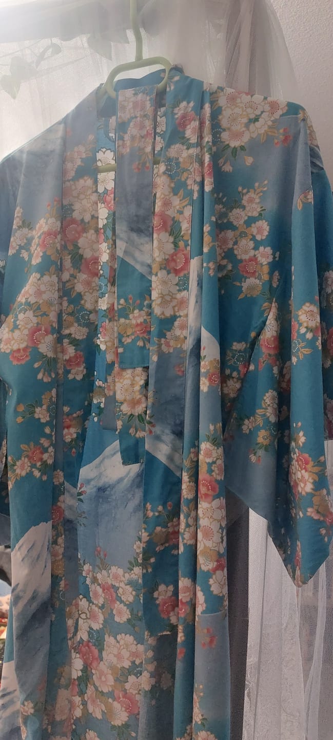 Customer photo review of Kimono Yukata Femme Fujisan no Sakura