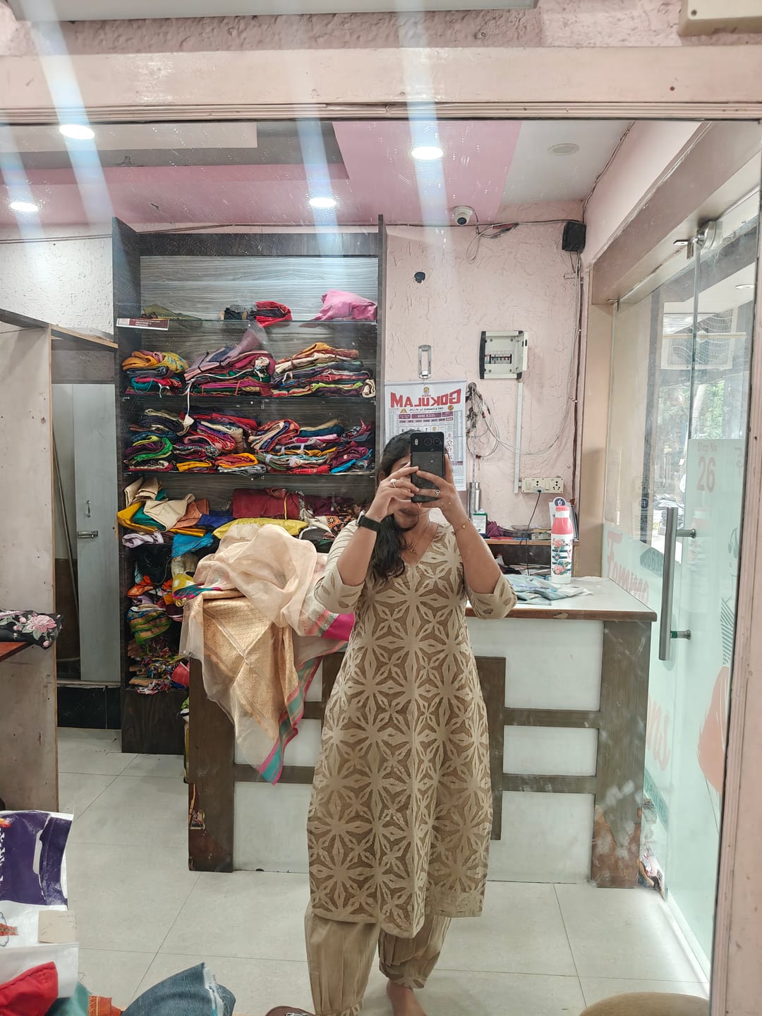 Customer photo review of Pure Cotton Applique Work Unstitched Suit With Cotton Applique Work Dupatta.