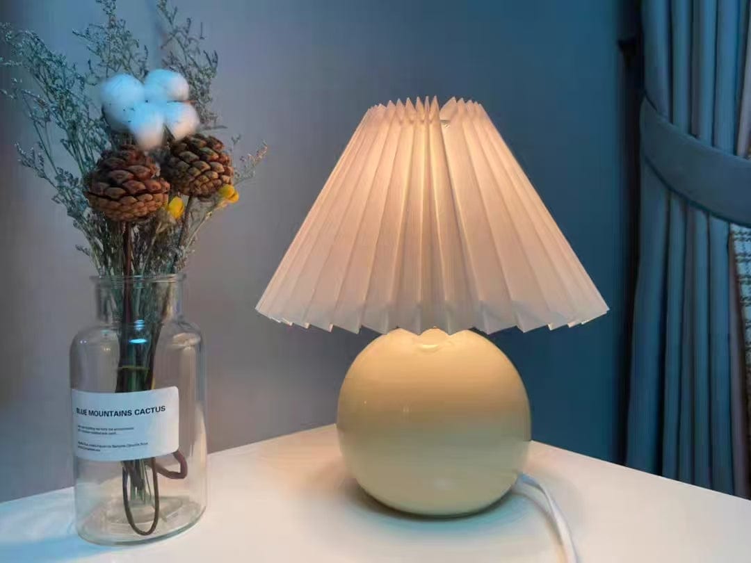 Customer photo review of Nordic Ceramic Pleated Table Lamp