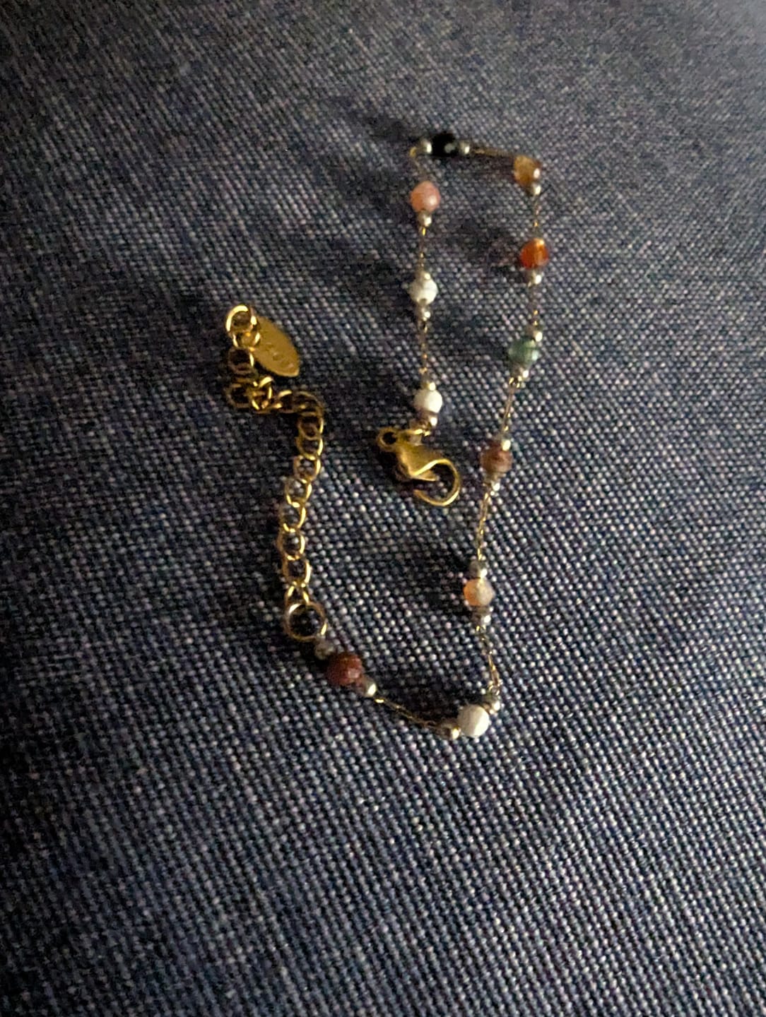 Customer photo review of Lulu Beaded Stone Bracelet