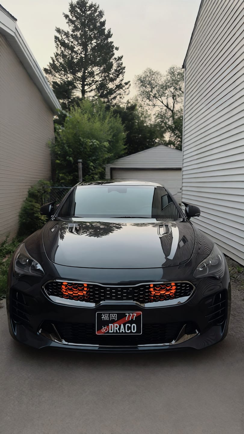 Customer photo review of Custom Japanese License Plate - Vanity & Magnetic Cover