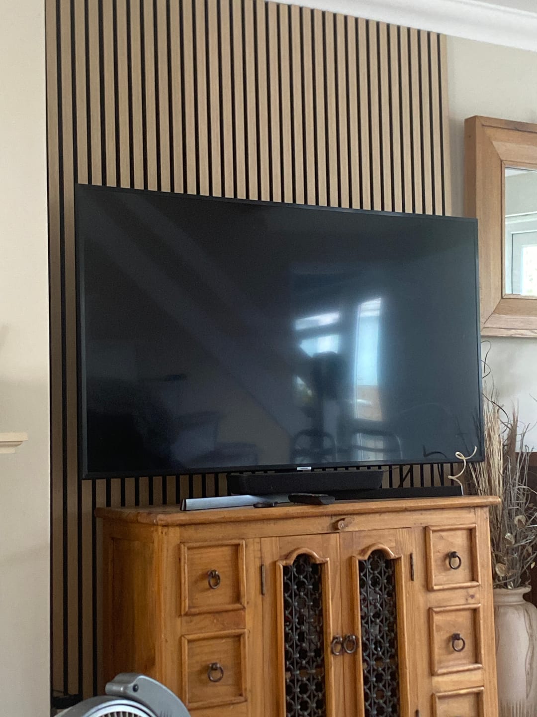 Customer photo review of Acoustic Slat Wall Panels Wooden Decorative Wall Panels Natural Oak Premium 2.4m x 0.6m