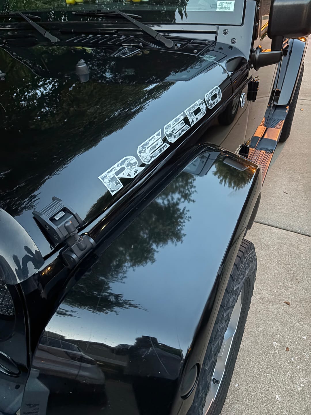 Customer photo review of Camo Hood Lettering | Set of 2