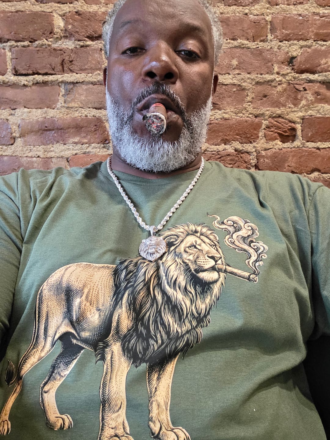 Customer photo review of Vintage Cigar Lion Softstyle T Shirt