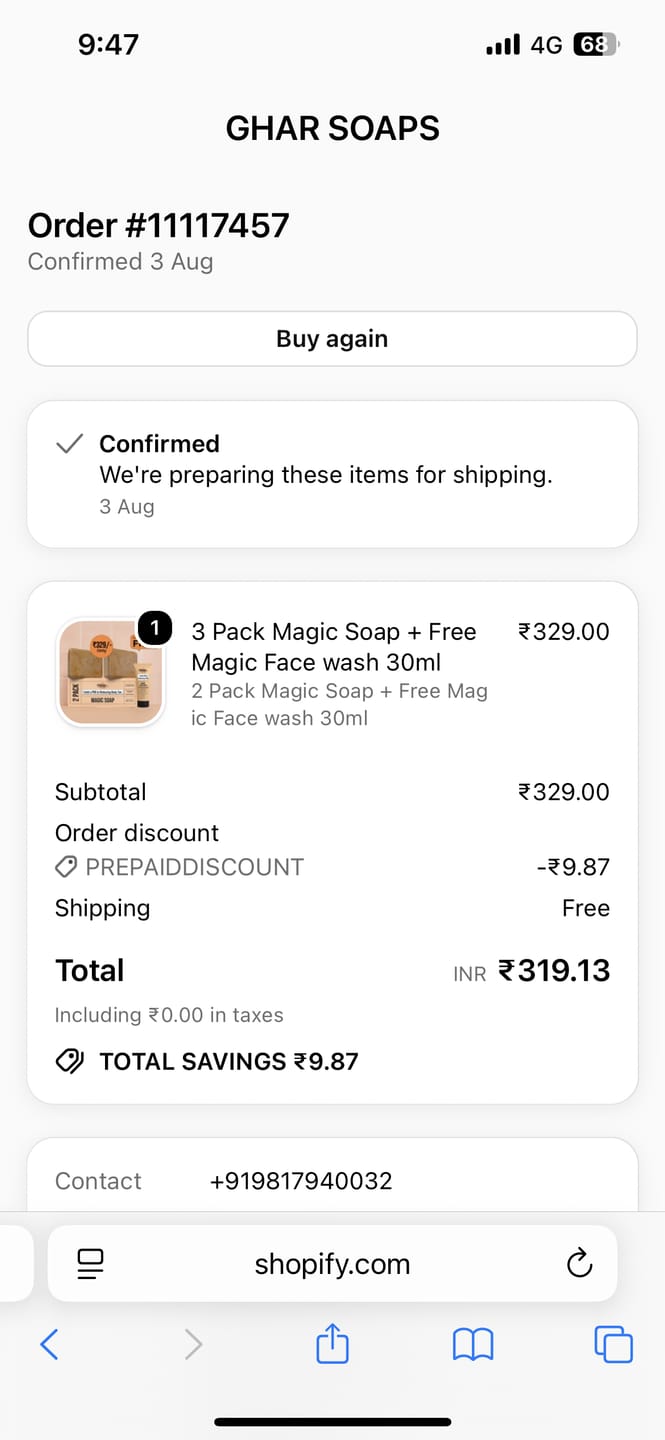Customer photo review of Magic Soap (Sandal Wood and Saffron Soap)