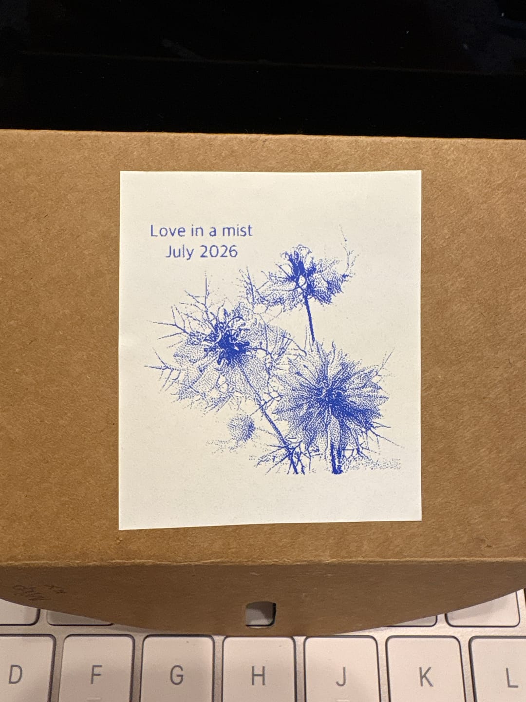 Customer photo review of thermal paper - blue on white