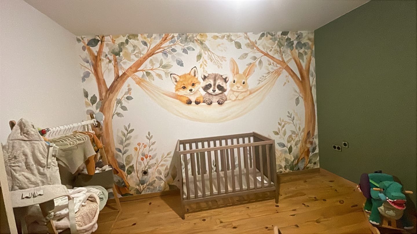 Customer photo review of Papier Peint Animaux   Forêt Compagnons