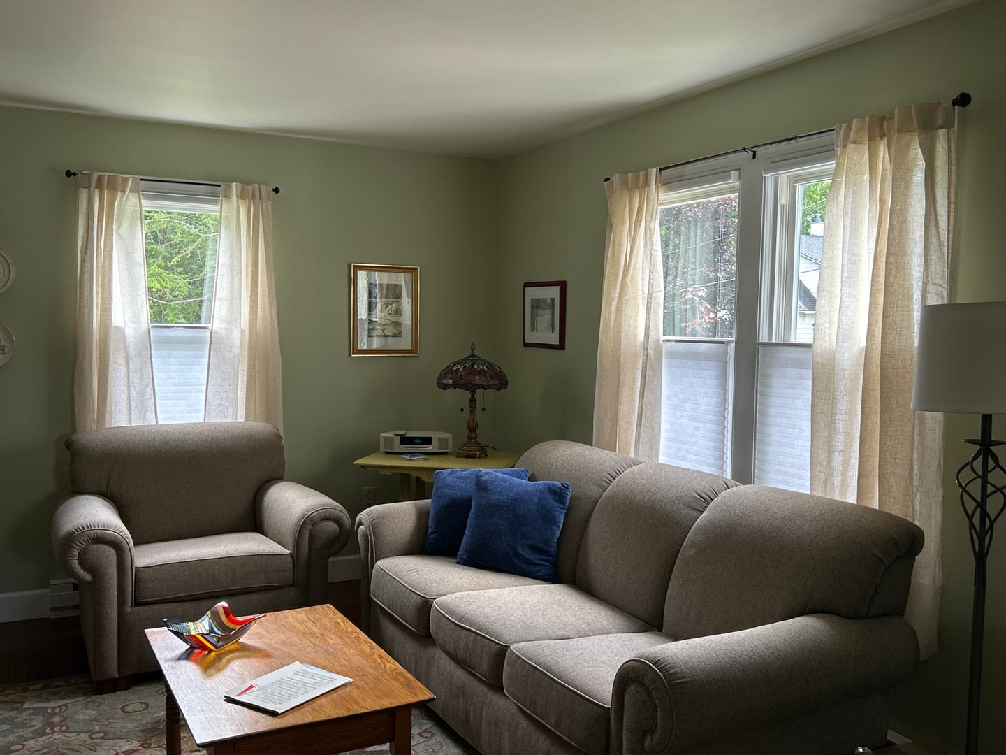Customer photo review of Solid Linen-Blend 3-in-1 Curtains