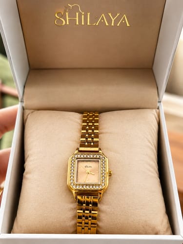 Customer photo review of LA PEACH MONTRE DORÉ AVEC CHIFFRES ARABES