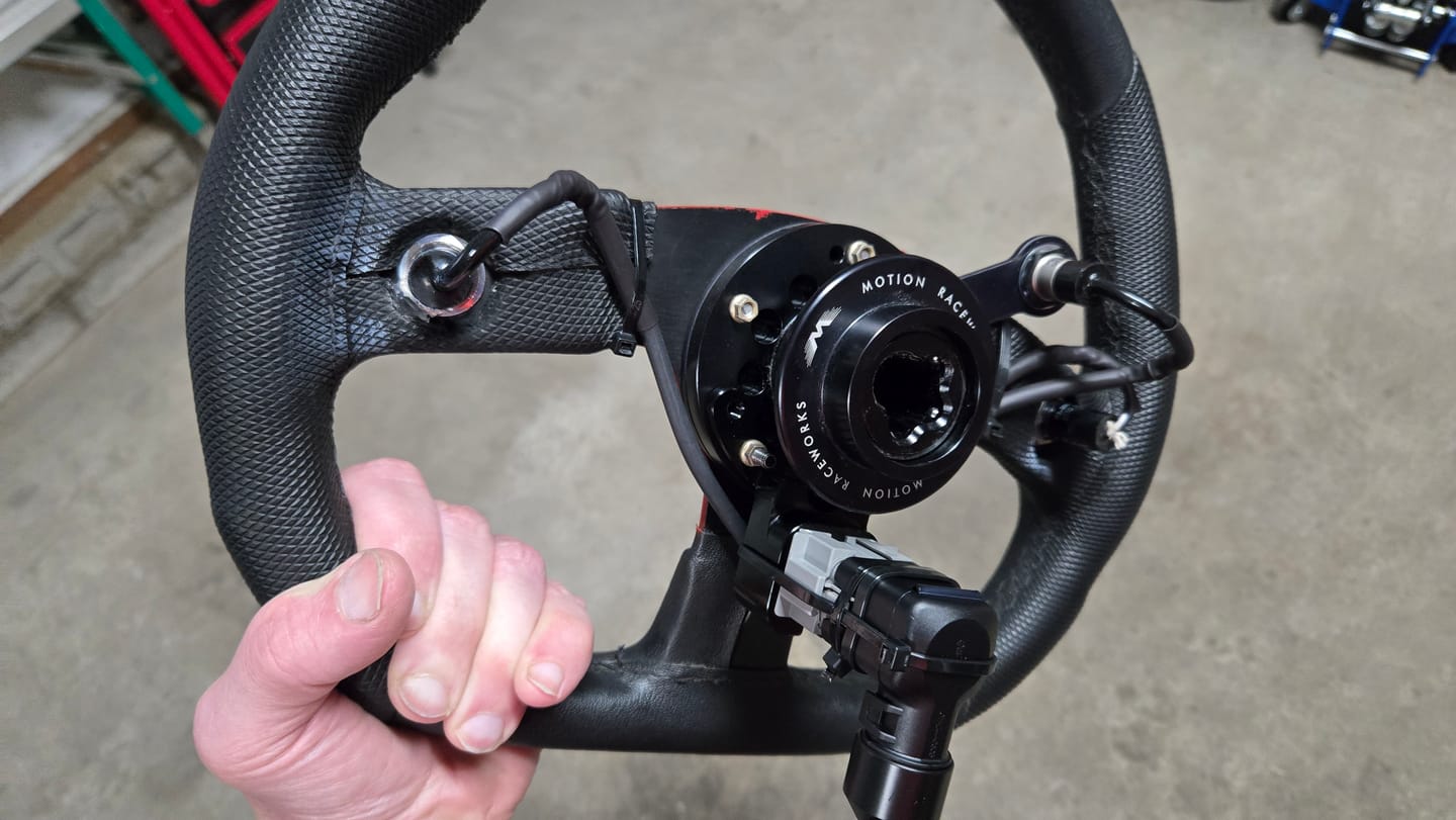 Customer photo review of Motion Raceworks Mono Cord Pro Steering Wheel Wiring System