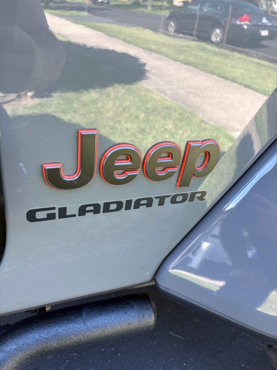 Customer photo review of JEEP Gladiator Emblem Overlay Decal Set | Fits 2020+ Jeep Gladiator