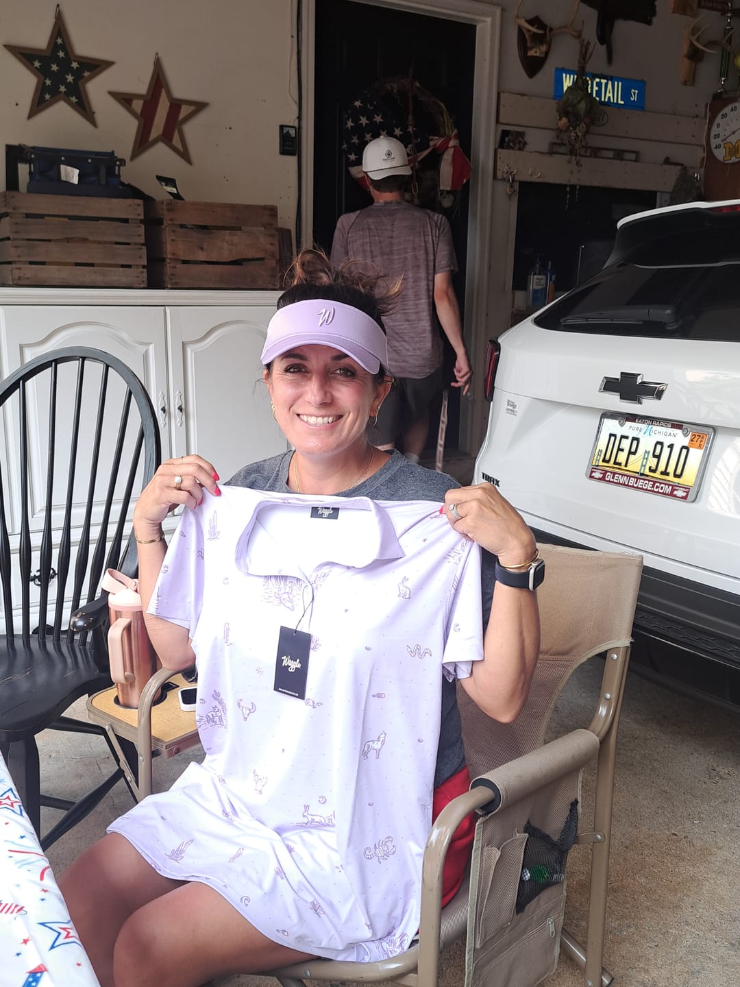 Customer photo review of Waggle Brand Visor - Lavender