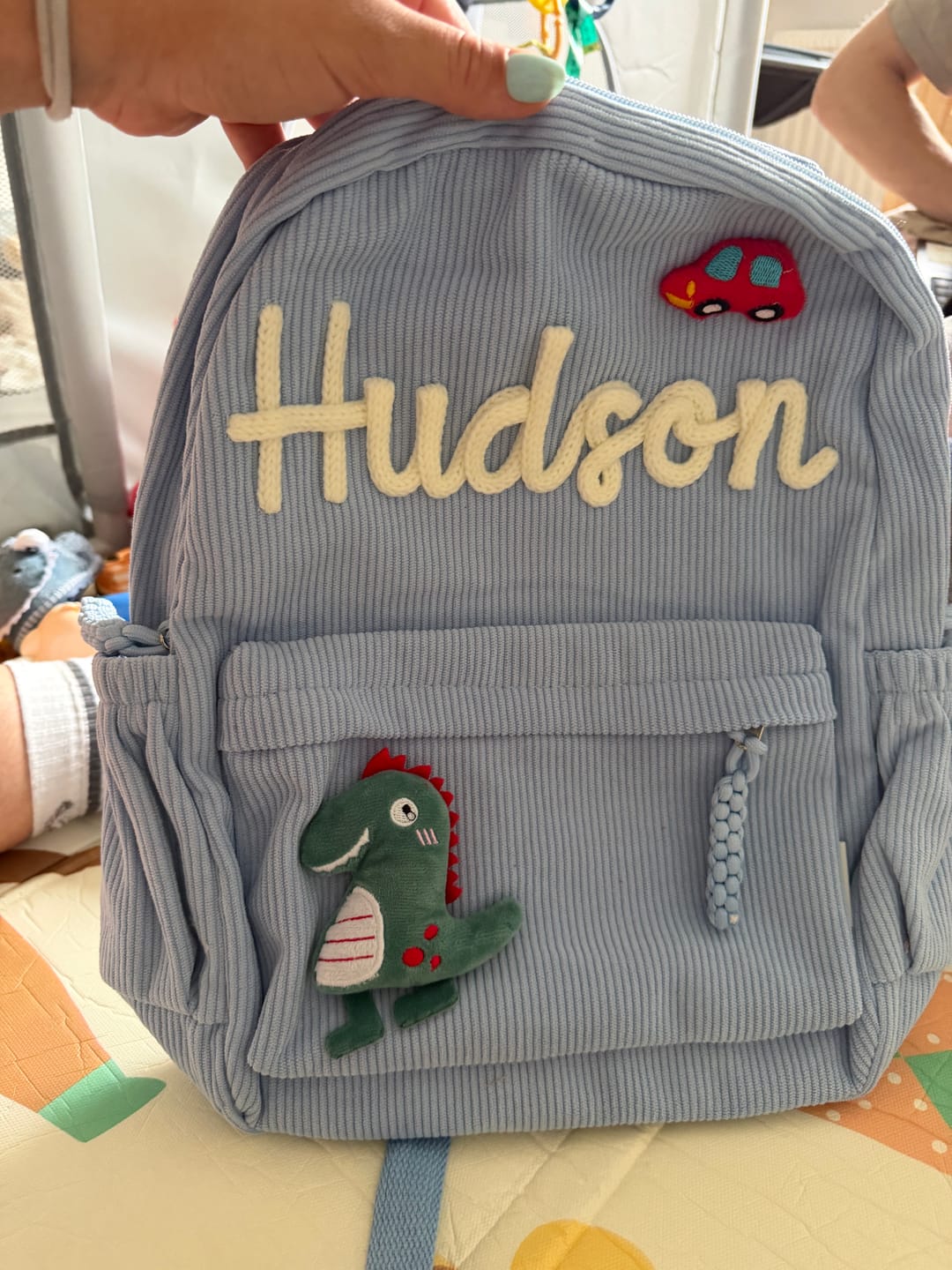 Customer photo review of K&C - Personalized Knitted Backpack