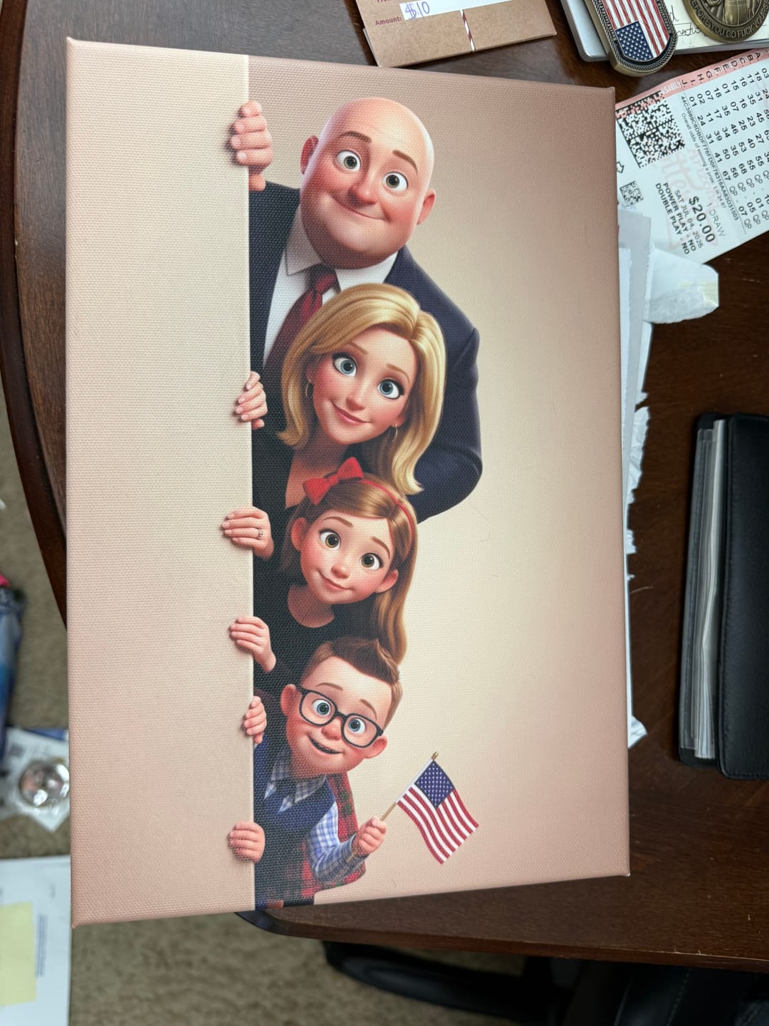 Customer photo review of Personalized Canvas - Animated Wall