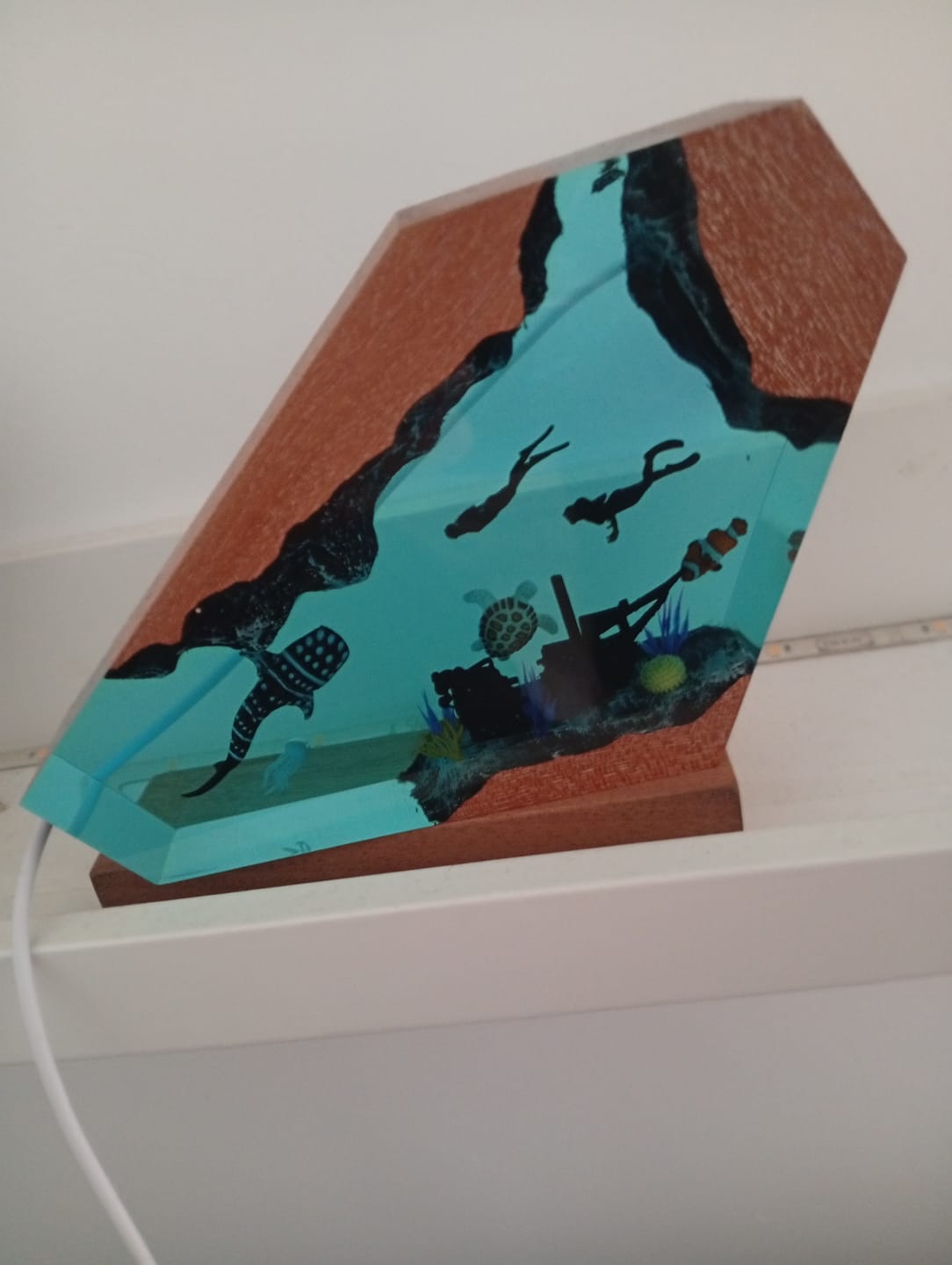 Customer photo review of Lampara de Resina del Oceano