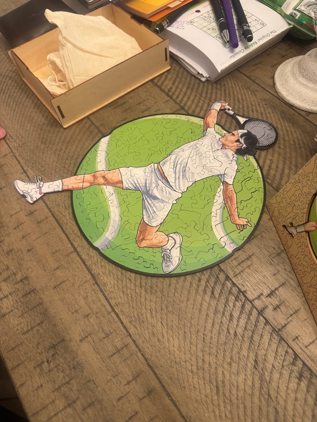 Customer photo review of Roger Federer - Wooden Puzzle