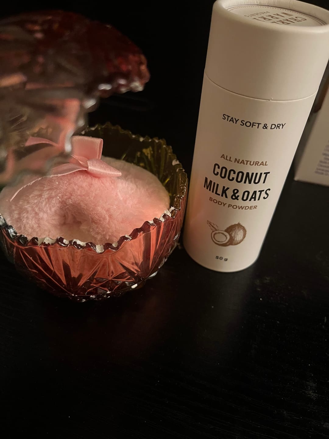 Customer photo review of Talc-Free Coconut Milk & Oats Body Powder