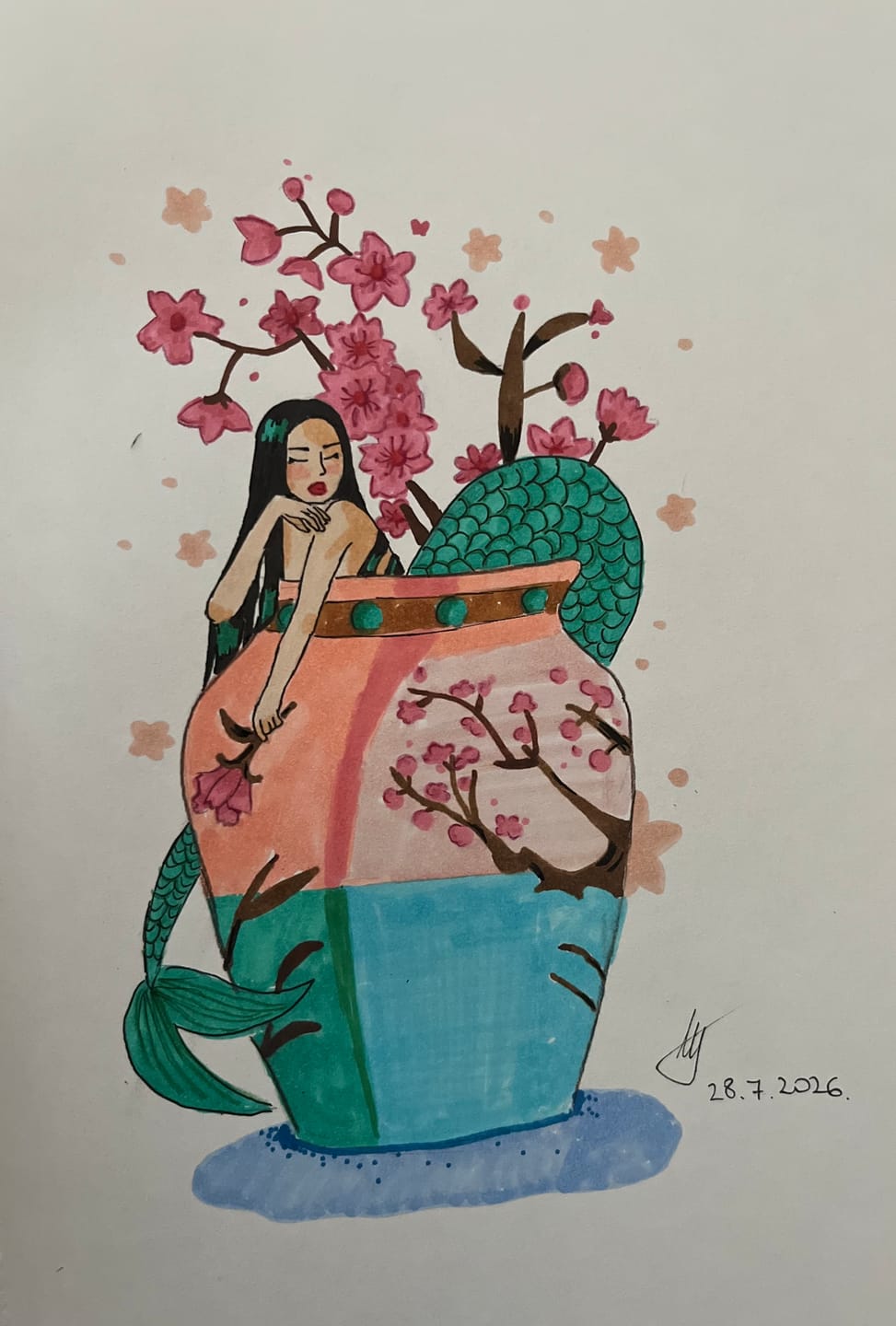 Customer photo review of Ohuhu Honolulu 48 Colors Dual Tips Alcohol Art Markers (New Color Codes)