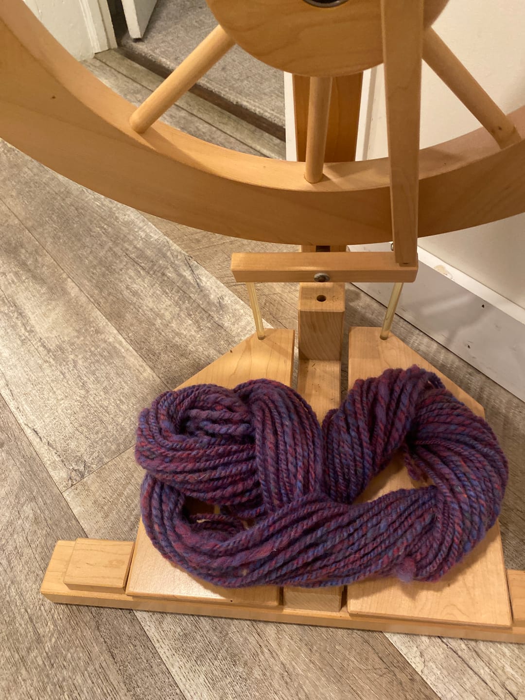 Customer photo review of Pin-Drafted Roving: Heathered Amethyst