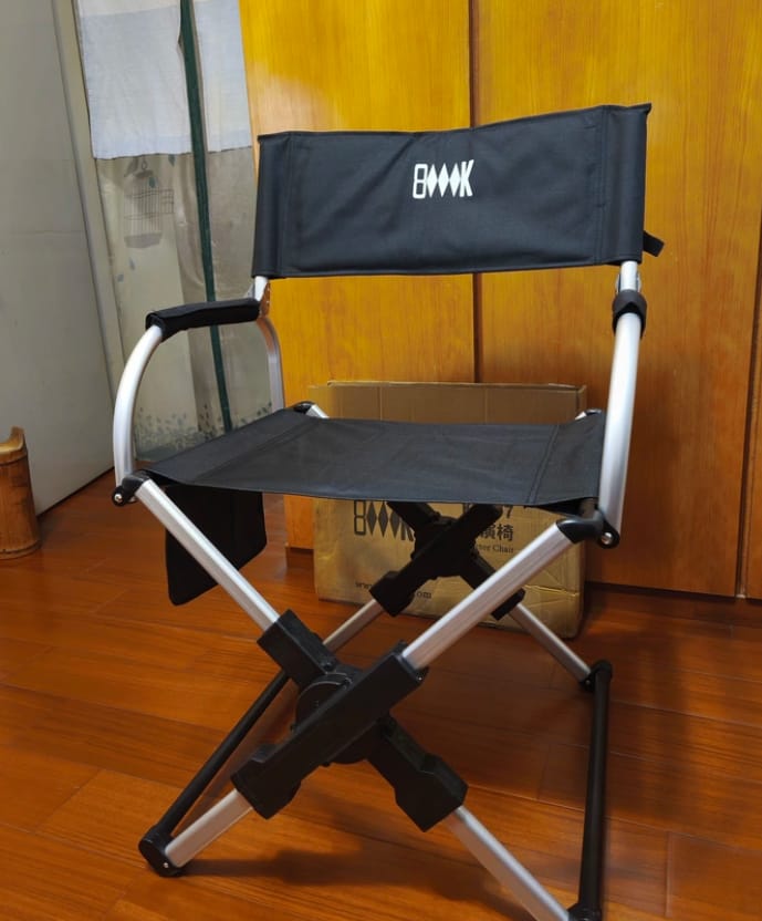 Customer photo review of Portable Aluminum Alloy Folding Camping Chair Director's Chair with Backrest for Camping, Fishing, RV & Outdoor Travel