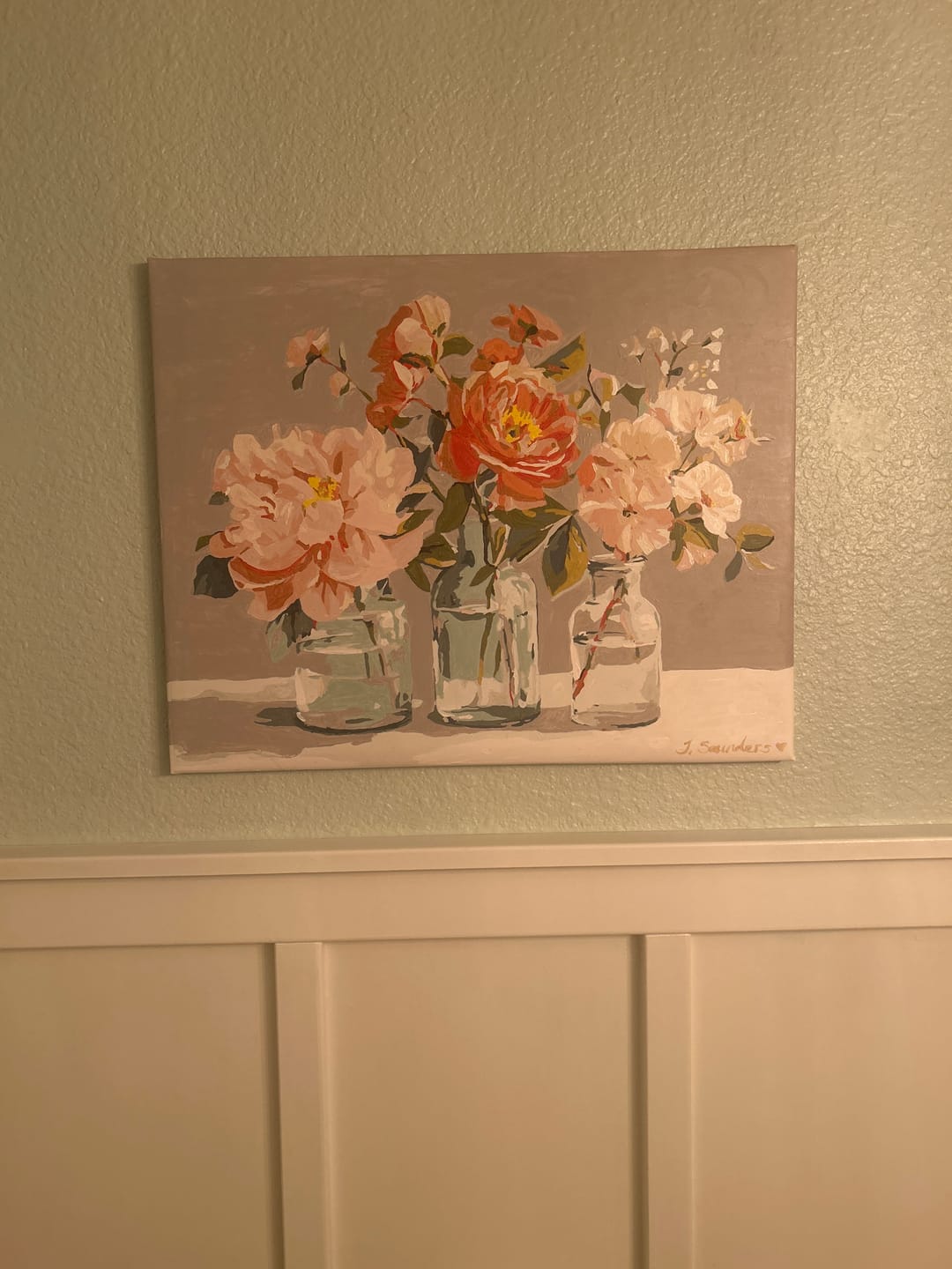 Customer photo review of Botanical Glass | Paint by Number