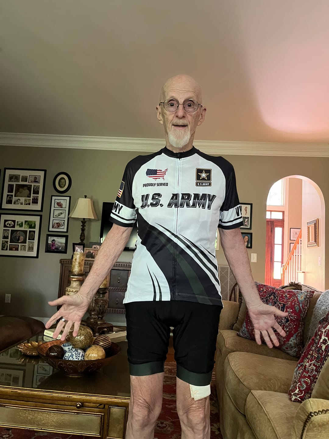 Customer photo review of Men’s Personalized USA Veteran Pride Cycling Jersey & Kit