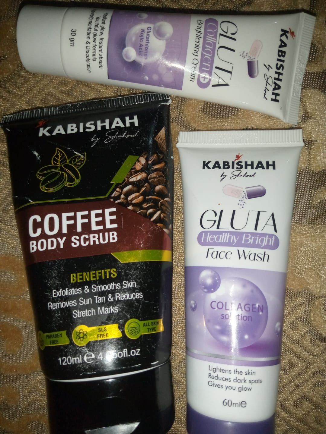 Customer photo review of Coffee Body Scrub - Exfoliates, Removes Tan & Reduces Stretch Marks