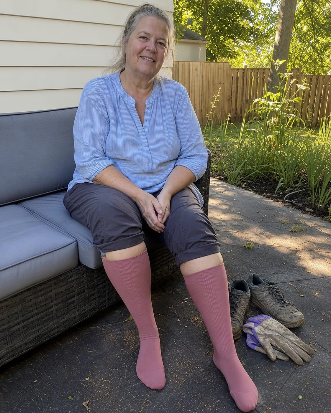 Customer photo review of Original Wide Compression Socks