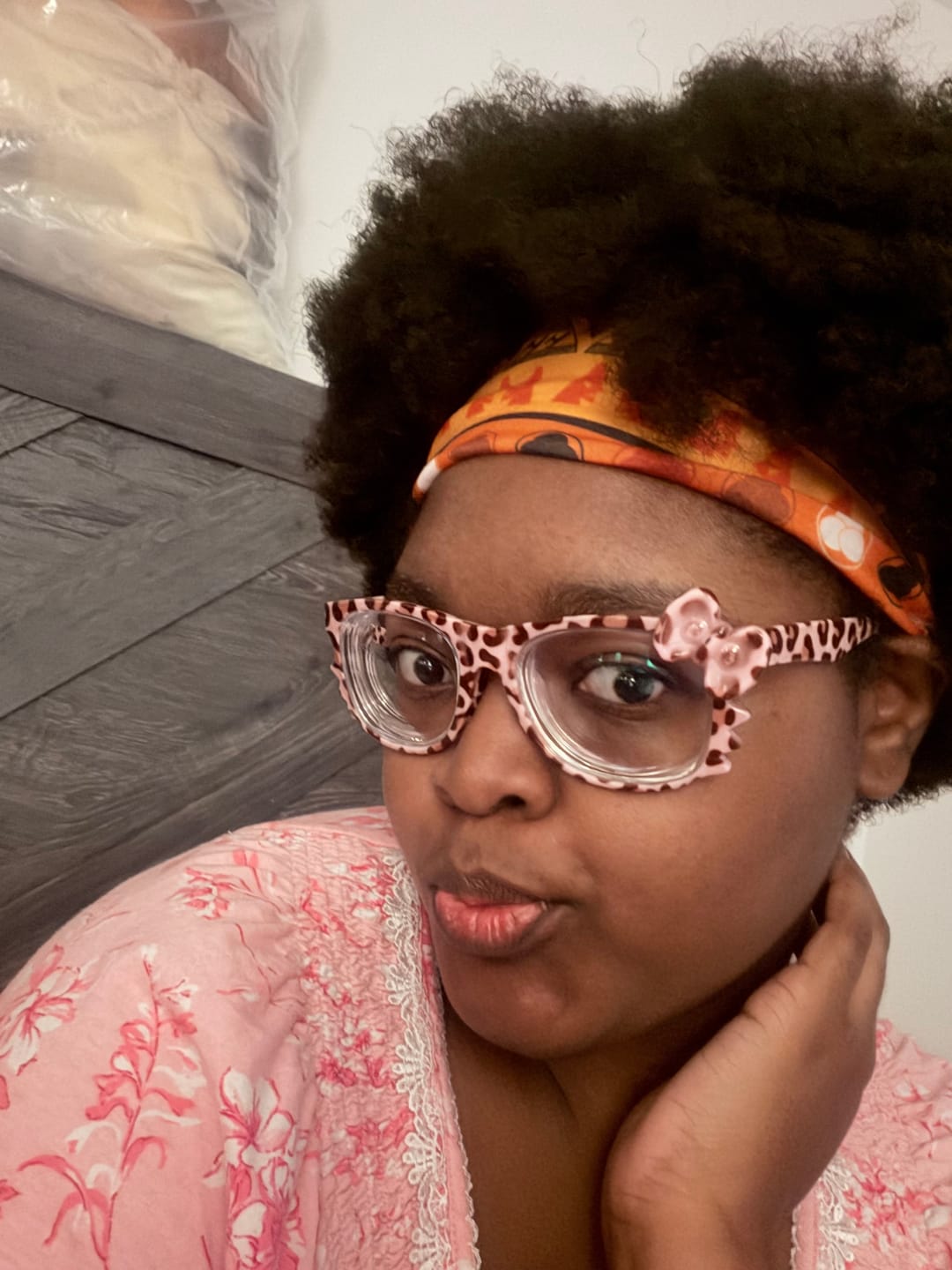 Customer photo review of Kitten Eyeglasses