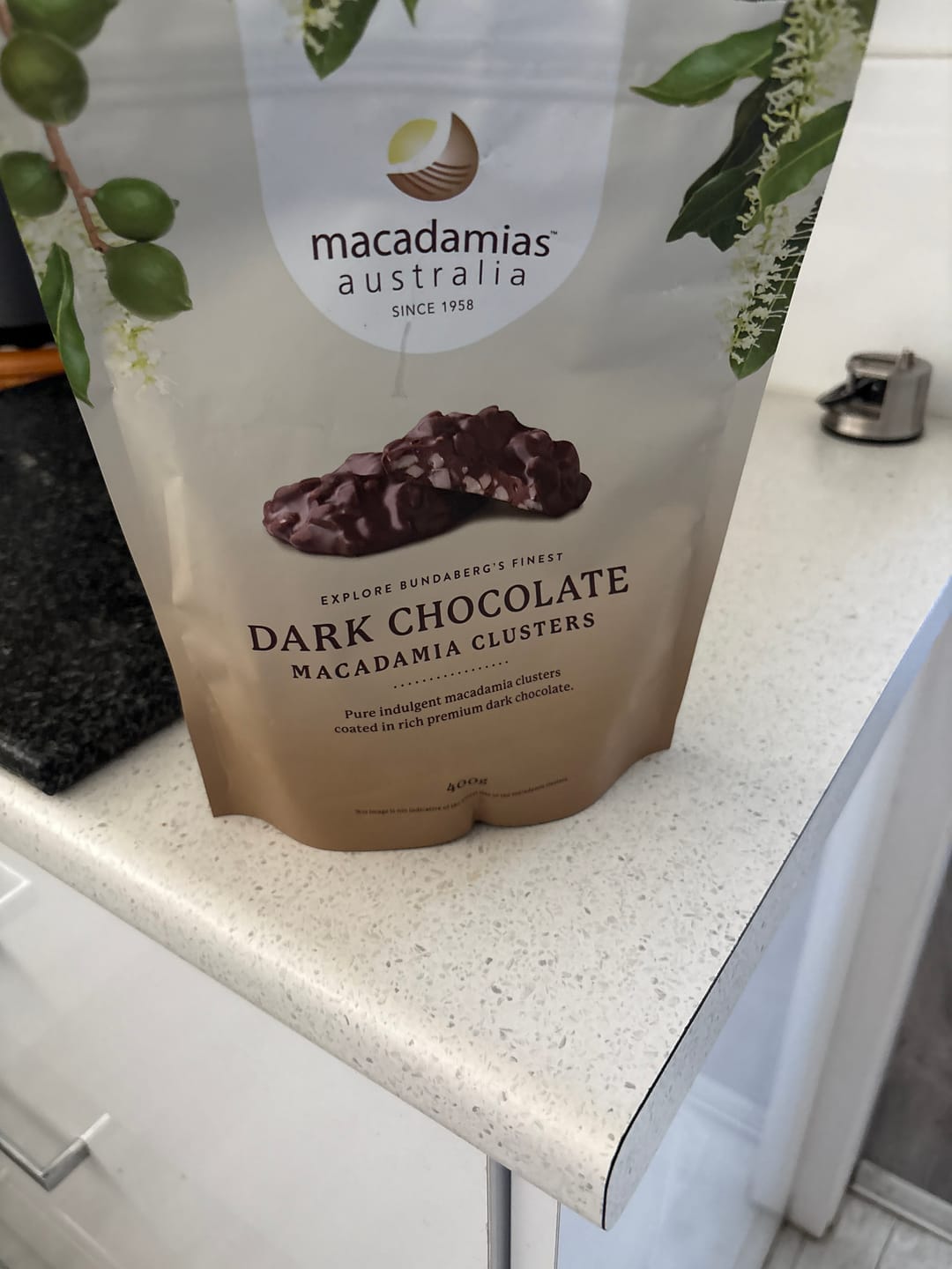 Customer photo review of Dark Chocolate Clusters