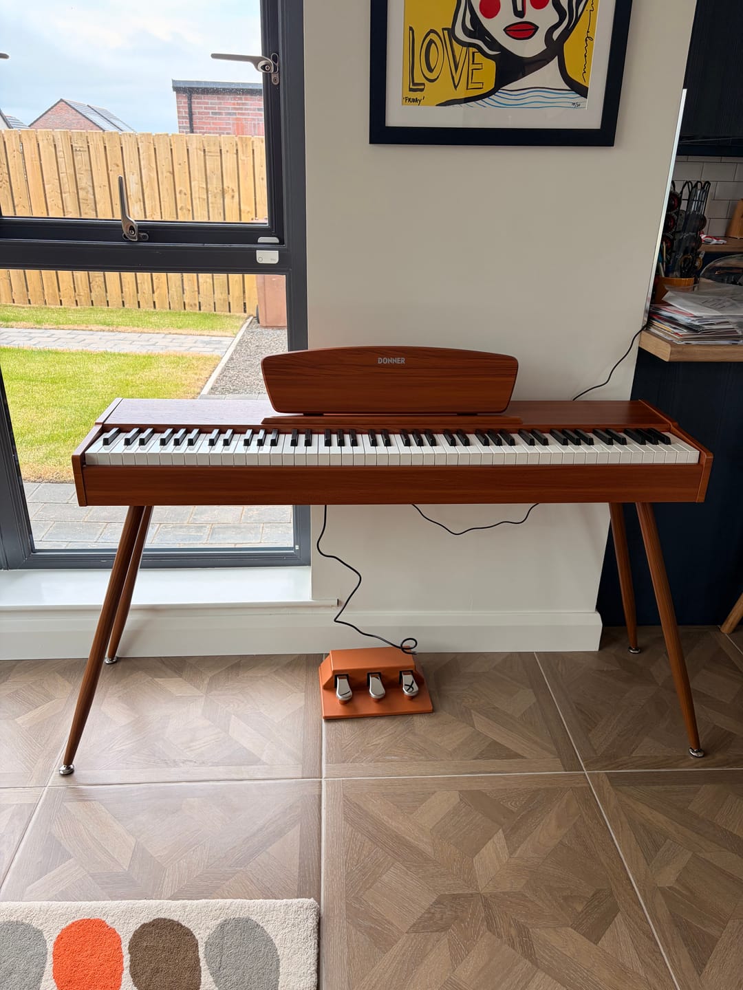 Customer photo review of Donner DDP-80 Wooden Style Weighted Digital Piano